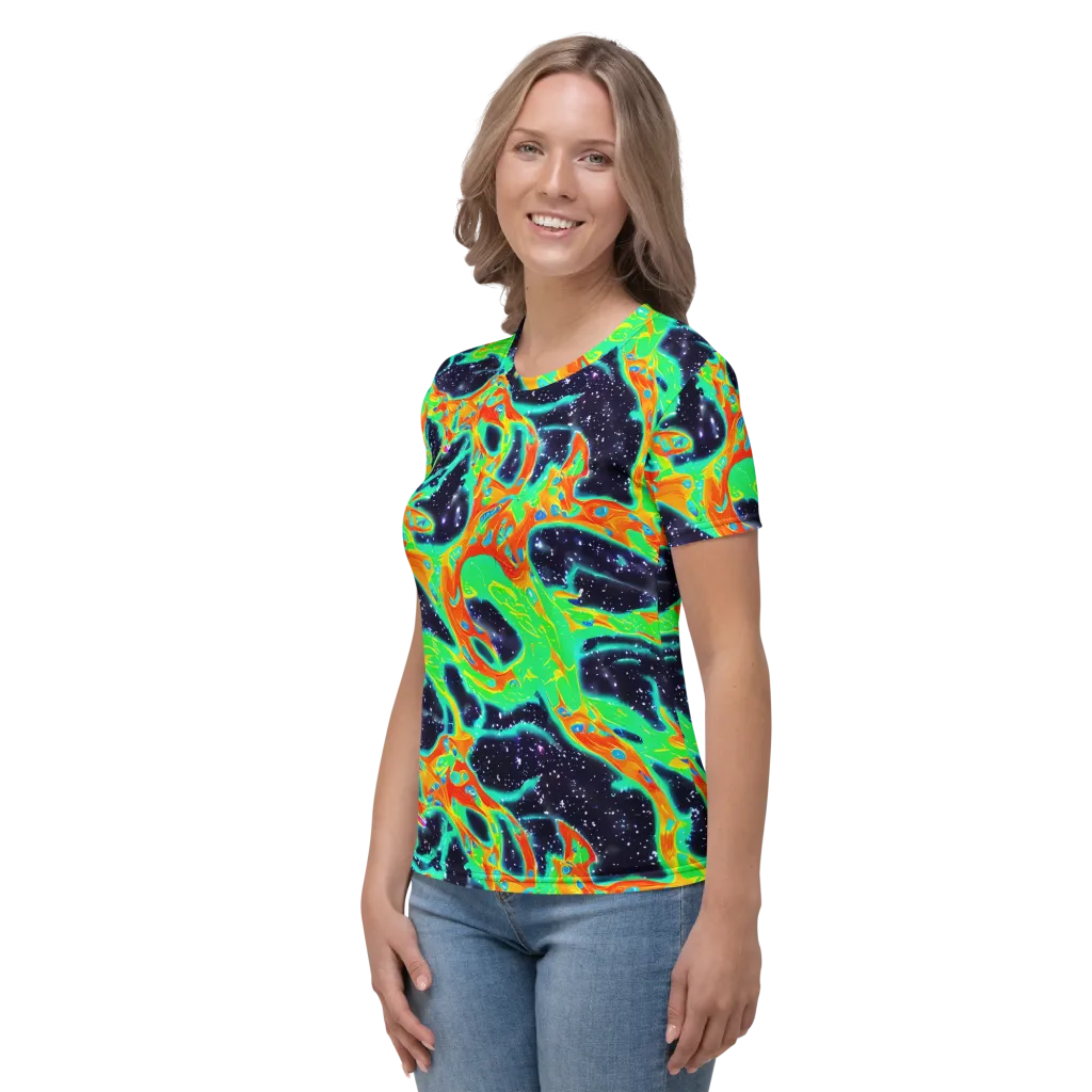 Deep Space Daydream on Women's Crew Neck T-Shirt — Left