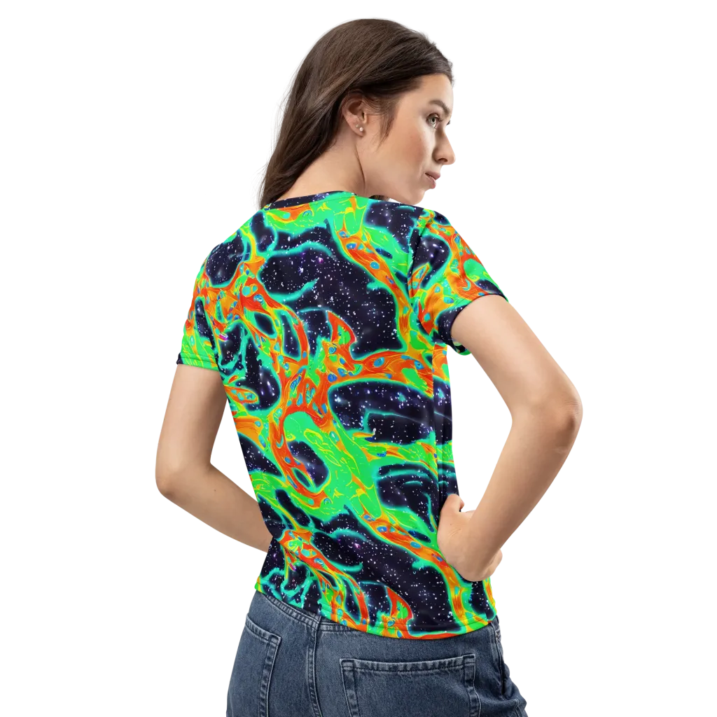 Deep Space Daydream on Women's Crew Neck T-Shirt — Back