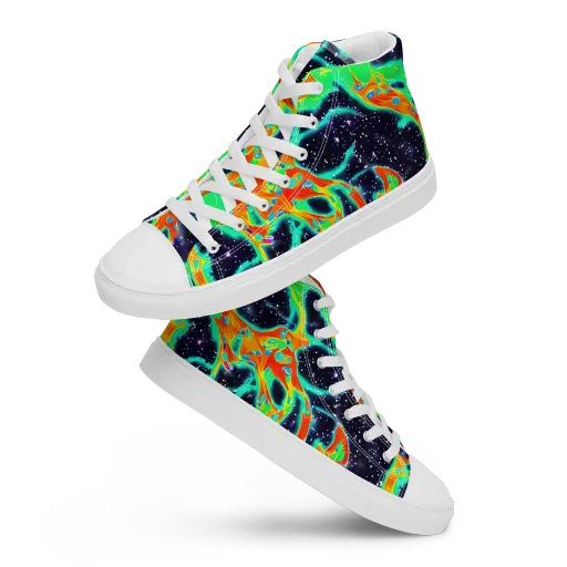 Deep Space Daydream on a Women's High Top Canvas Shoes
