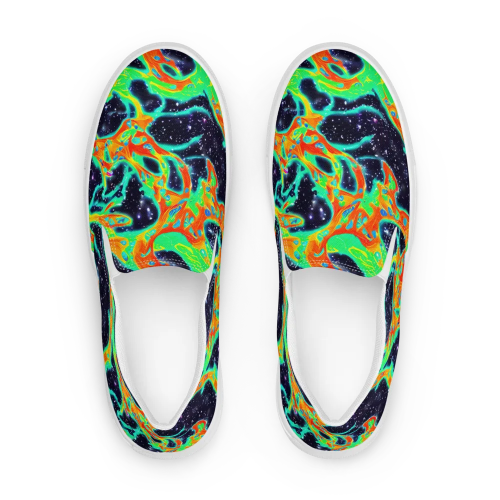 Deep Space Daydream on Men's Slip-On Canvas Shoes — Front