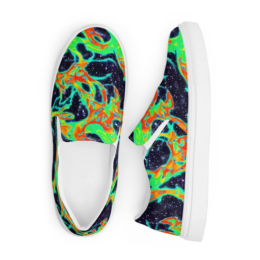 Deep Space Daydream on Men's Slip-On Canvas Shoes — Front