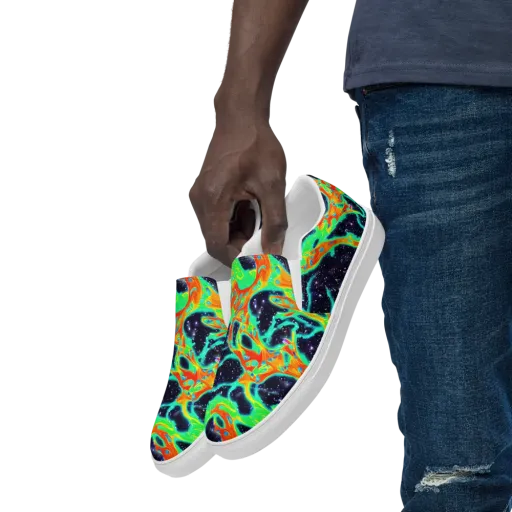Deep Space Daydream on a Men's Slip-On Canvas Shoes