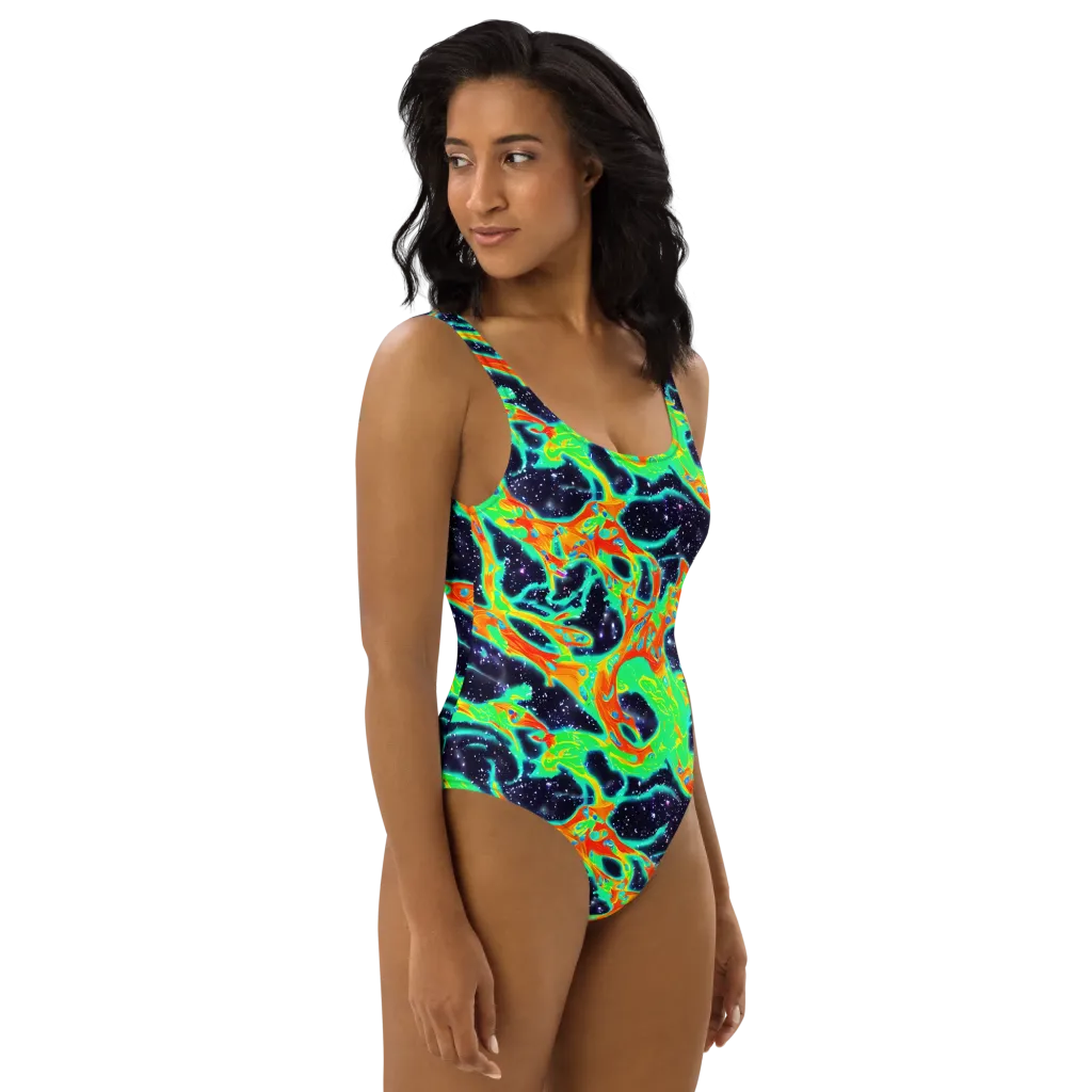 Deep Space Daydream on One-Piece Swimsuit — Right