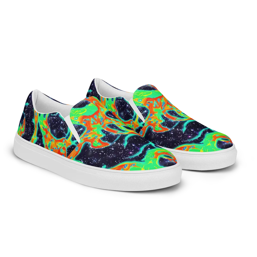 Deep Space Daydream on Women's Slip-On Canvas Shoes — Right Front