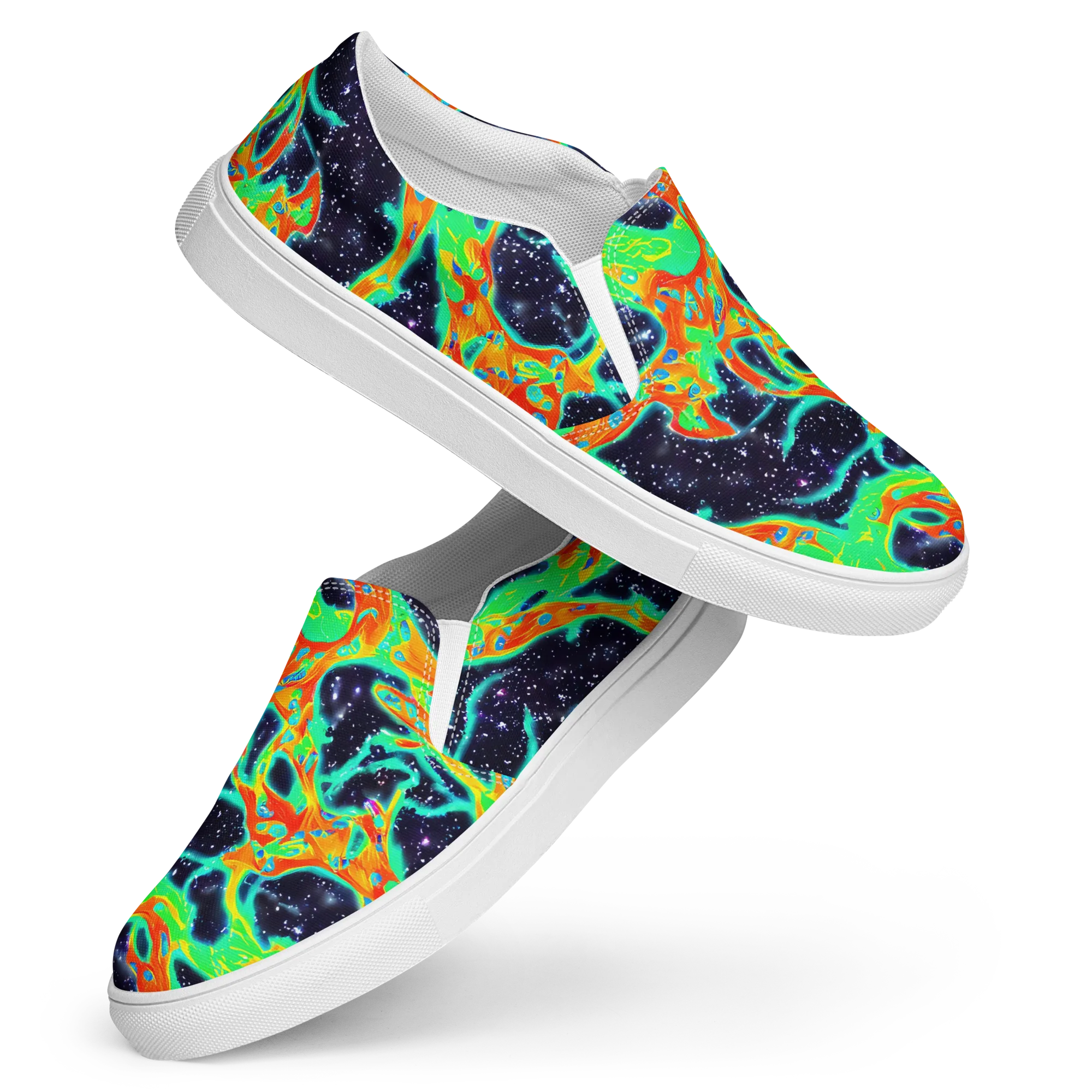 Deep Space Daydream on Women's Slip-On Canvas Shoes — Front