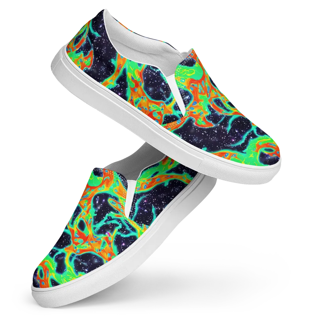 Deep Space Daydream on Women's Slip-On Canvas Shoes — Front
