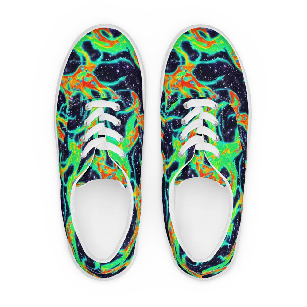 Deep Space Daydream on Men's Lace-Up Canvas Shoes — Front