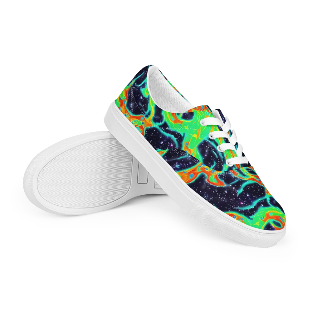 Deep Space Daydream on Men's Lace-Up Canvas Shoes — Right Front
