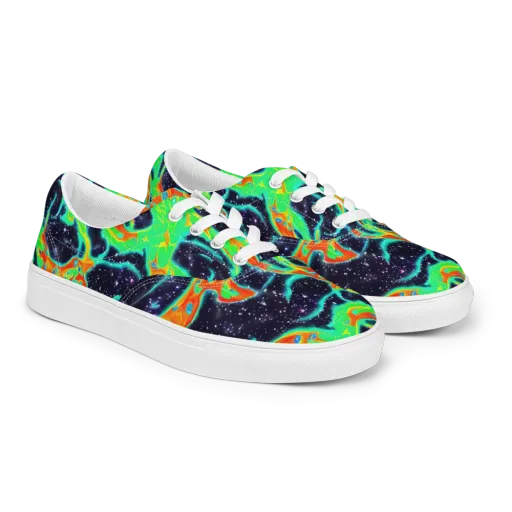 Deep Space Daydream on a Men's Lace-Up Canvas Shoes