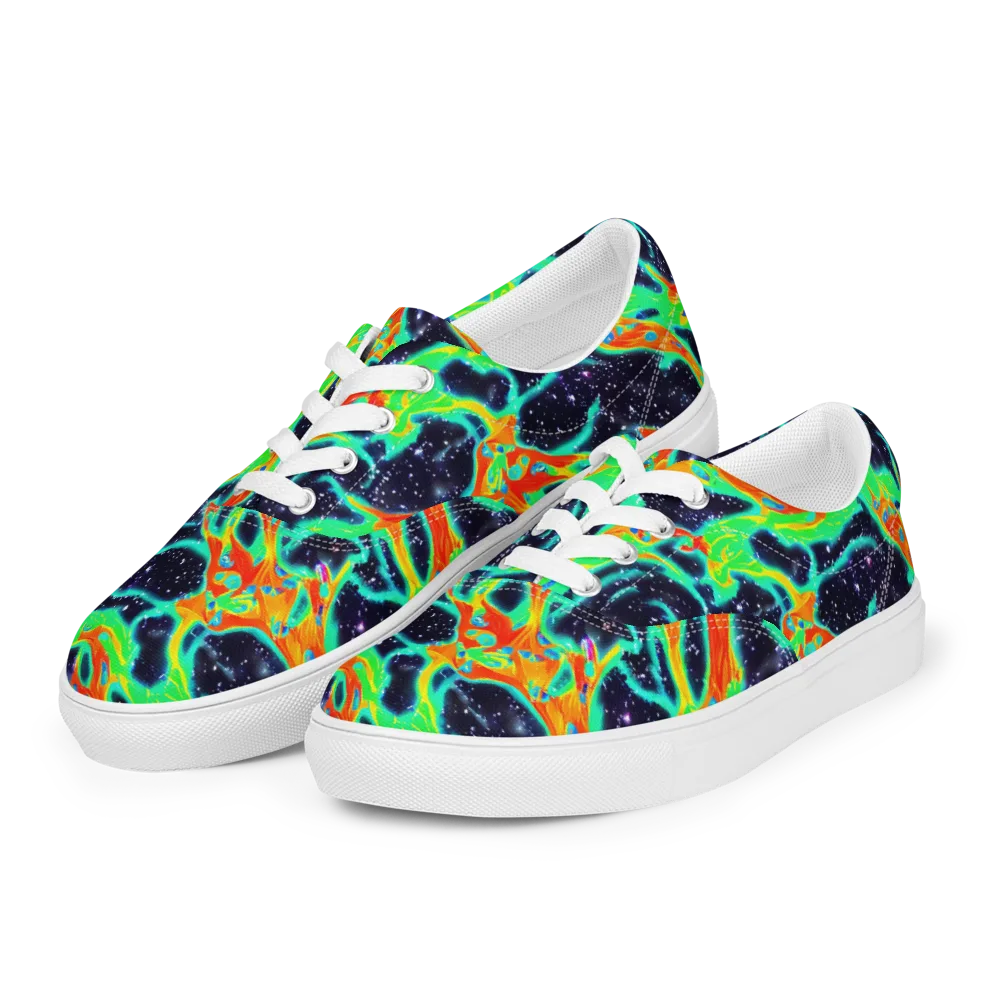 Deep Space Daydream on Men's Lace-Up Canvas Shoes — Left Front