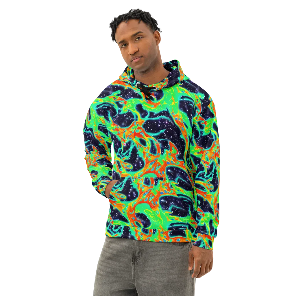 Deep Space Daydream on Cotton Hoodie — Left Front