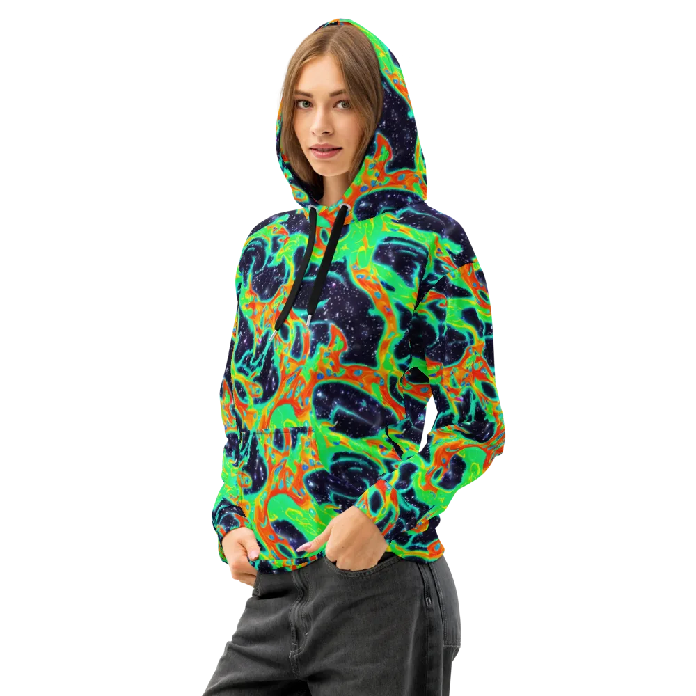 Deep Space Daydream on Cotton Hoodie — Left Front
