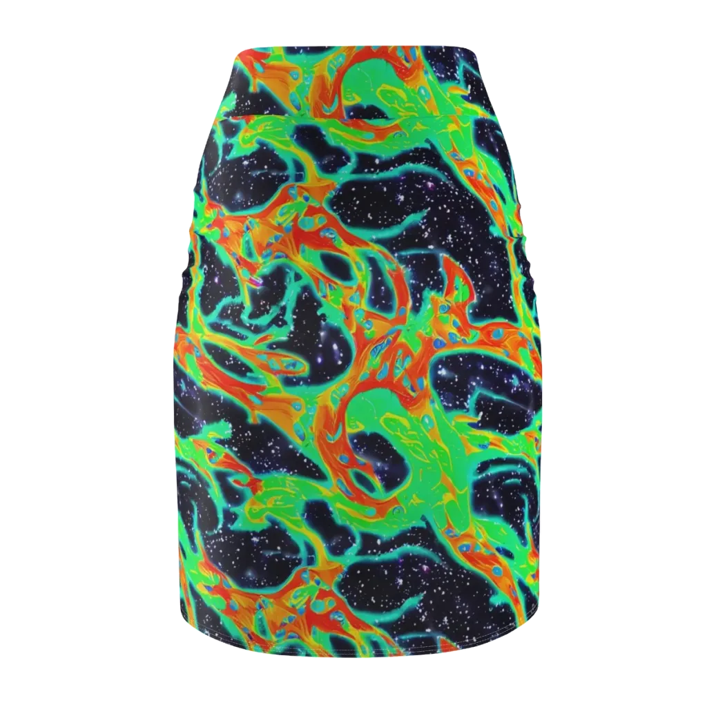 Deep Space Daydream on Pencil Skirt — Back