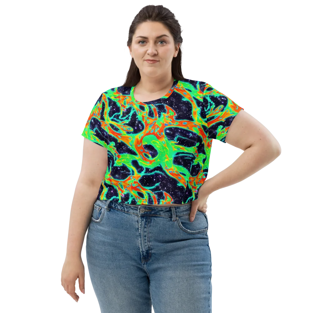 Deep Space Daydream on Crop Tee — Front