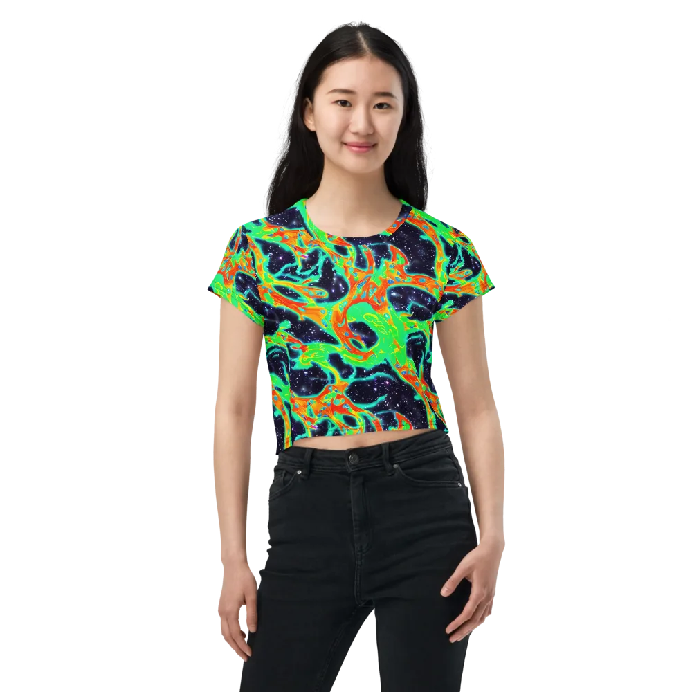 Deep Space Daydream on Crop Tee — Front