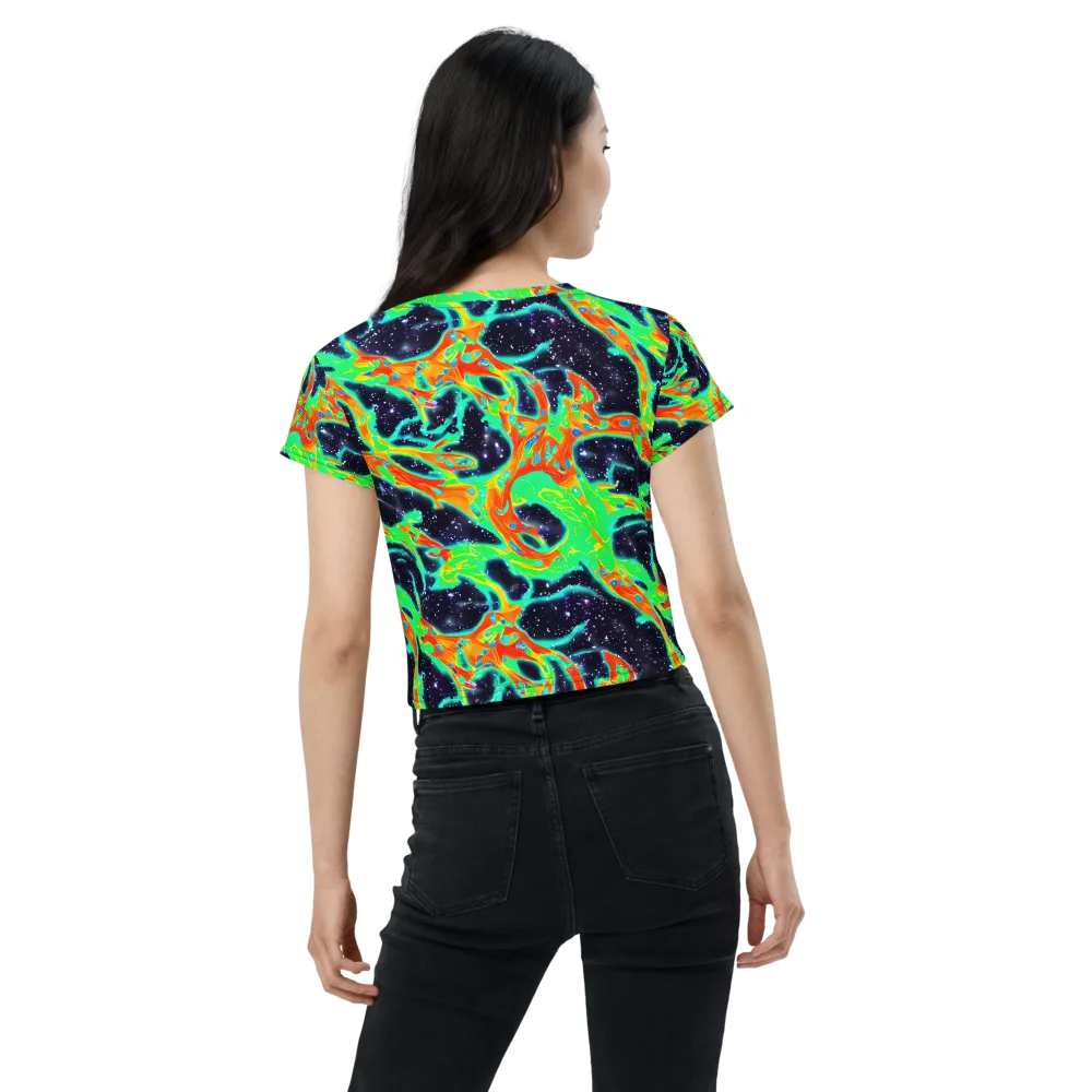 Deep Space Daydream on Crop Tee — Back
