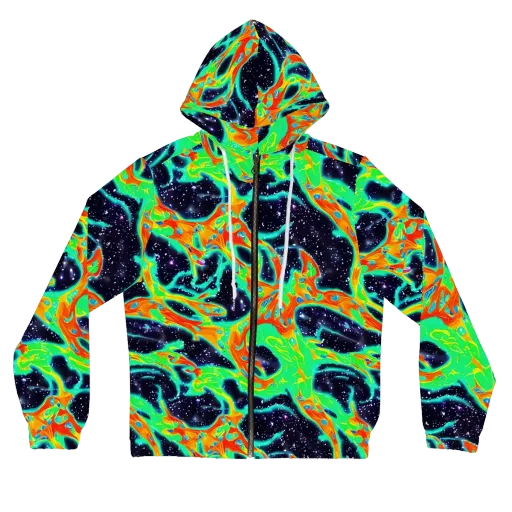 Deep Space Daydream on a Women's Full-Zip Hoodie