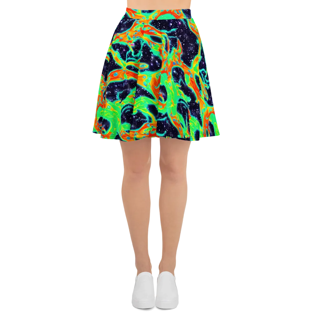 Deep Space Daydream on Skater Skirt — Front