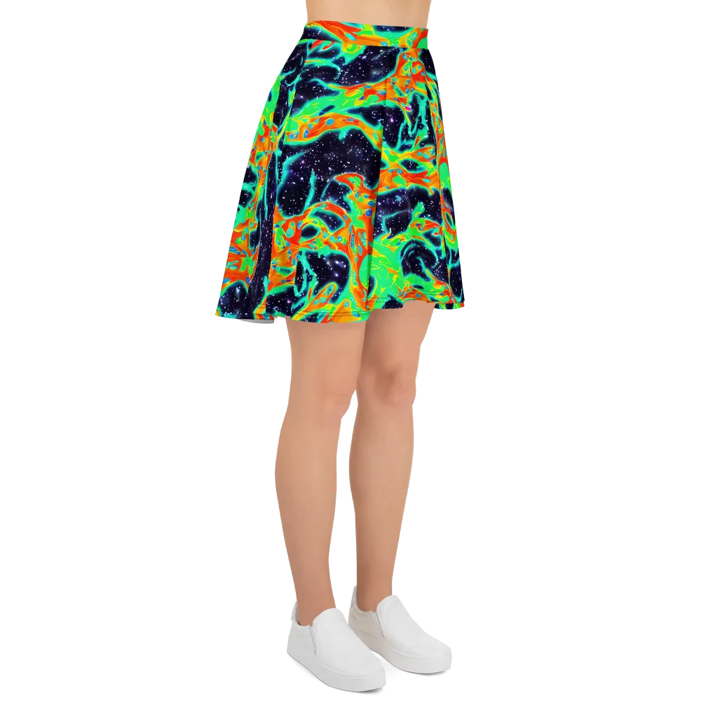 Deep Space Daydream on Skater Skirt — Right