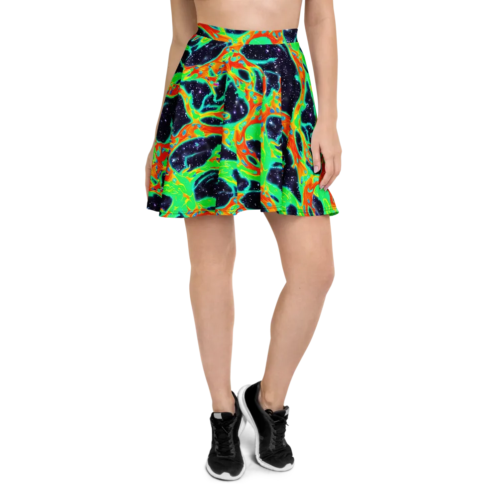 Deep Space Daydream on Skater Skirt — Front