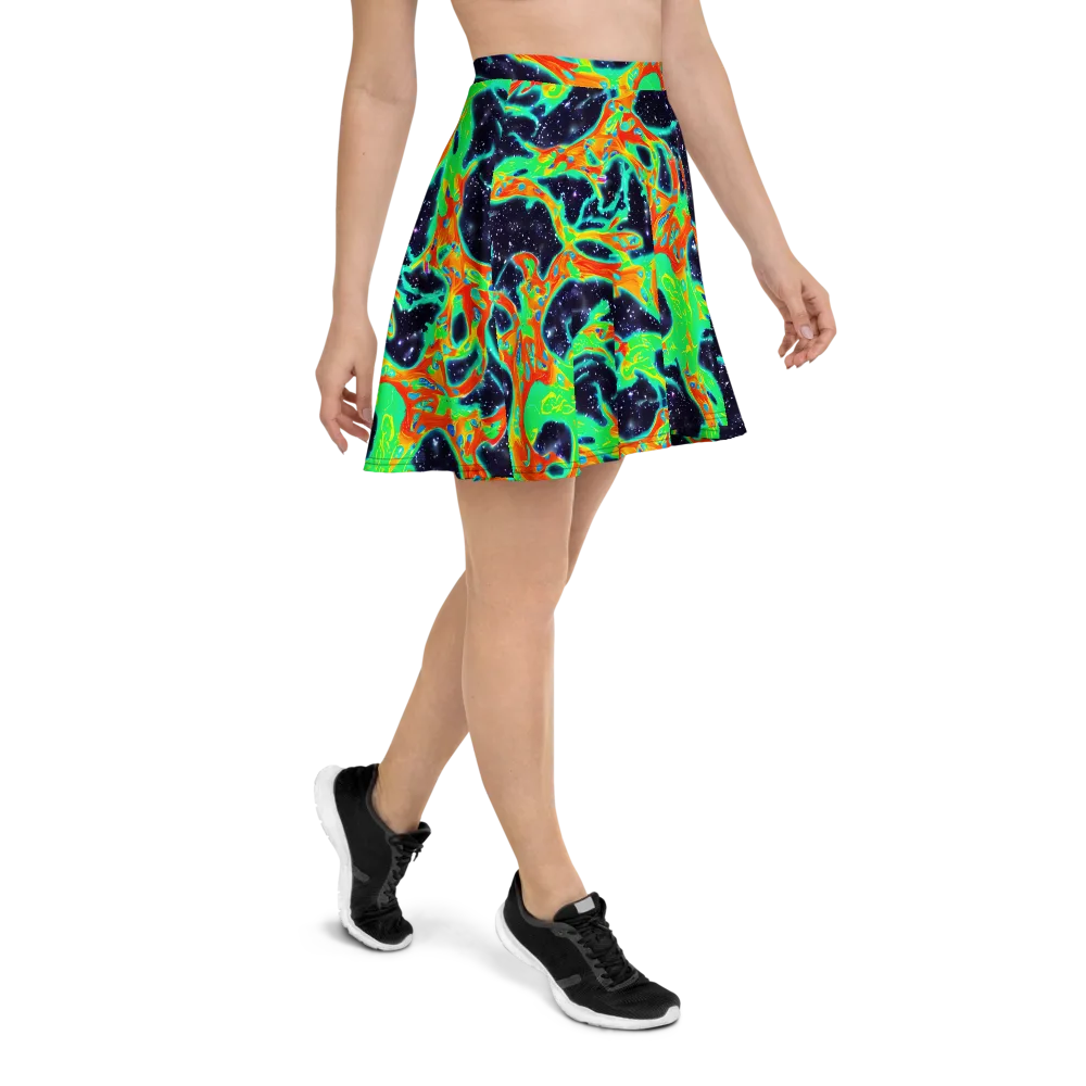 Deep Space Daydream on Skater Skirt — Right