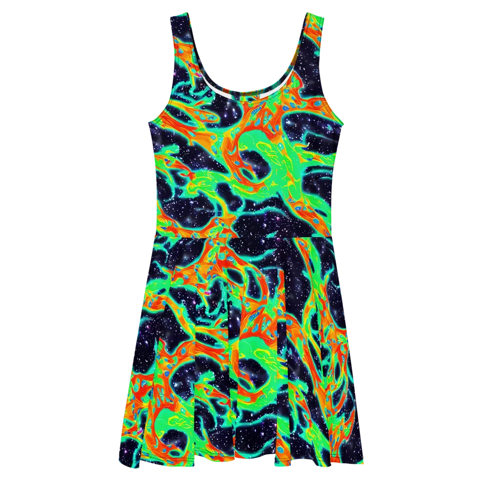Deep Space Daydream on Skater Dress — Front