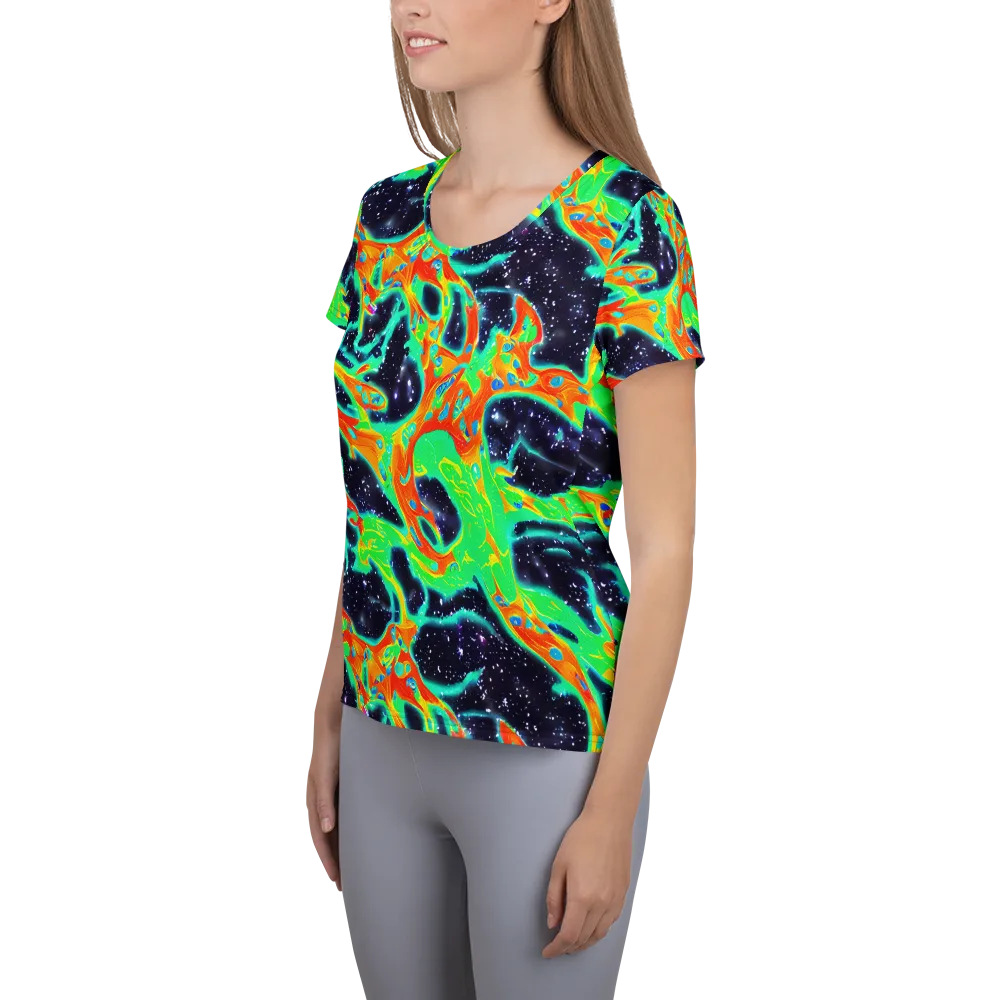 Deep Space Daydream on Women's Athletic T-Shirt — Left