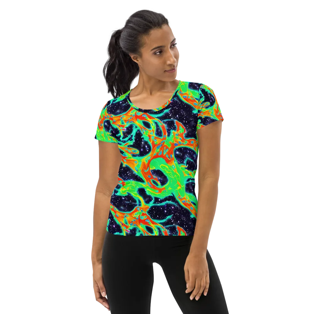 Deep Space Daydream on Women's Athletic T-Shirt — Front