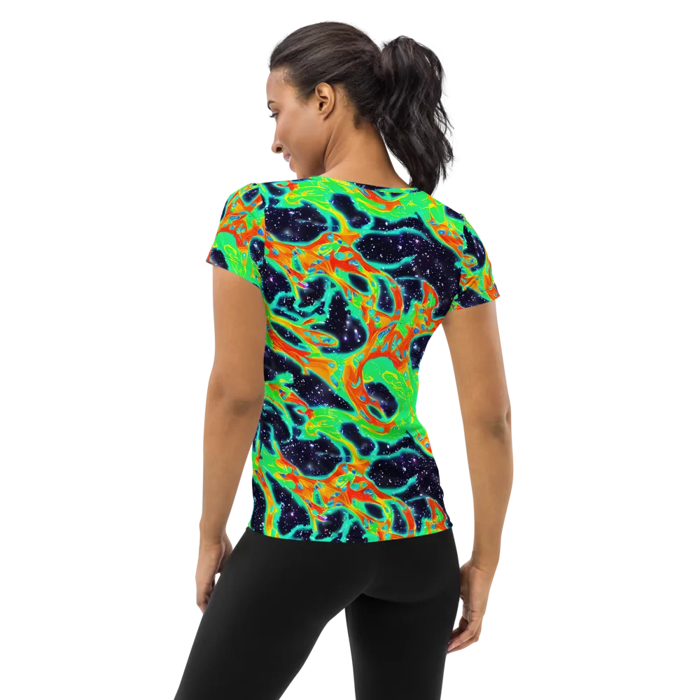 Deep Space Daydream on Women's Athletic T-Shirt — Back