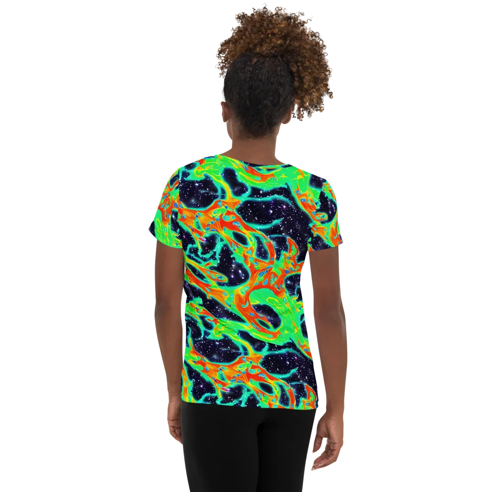Deep Space Daydream on Women's Athletic T-Shirt — Back