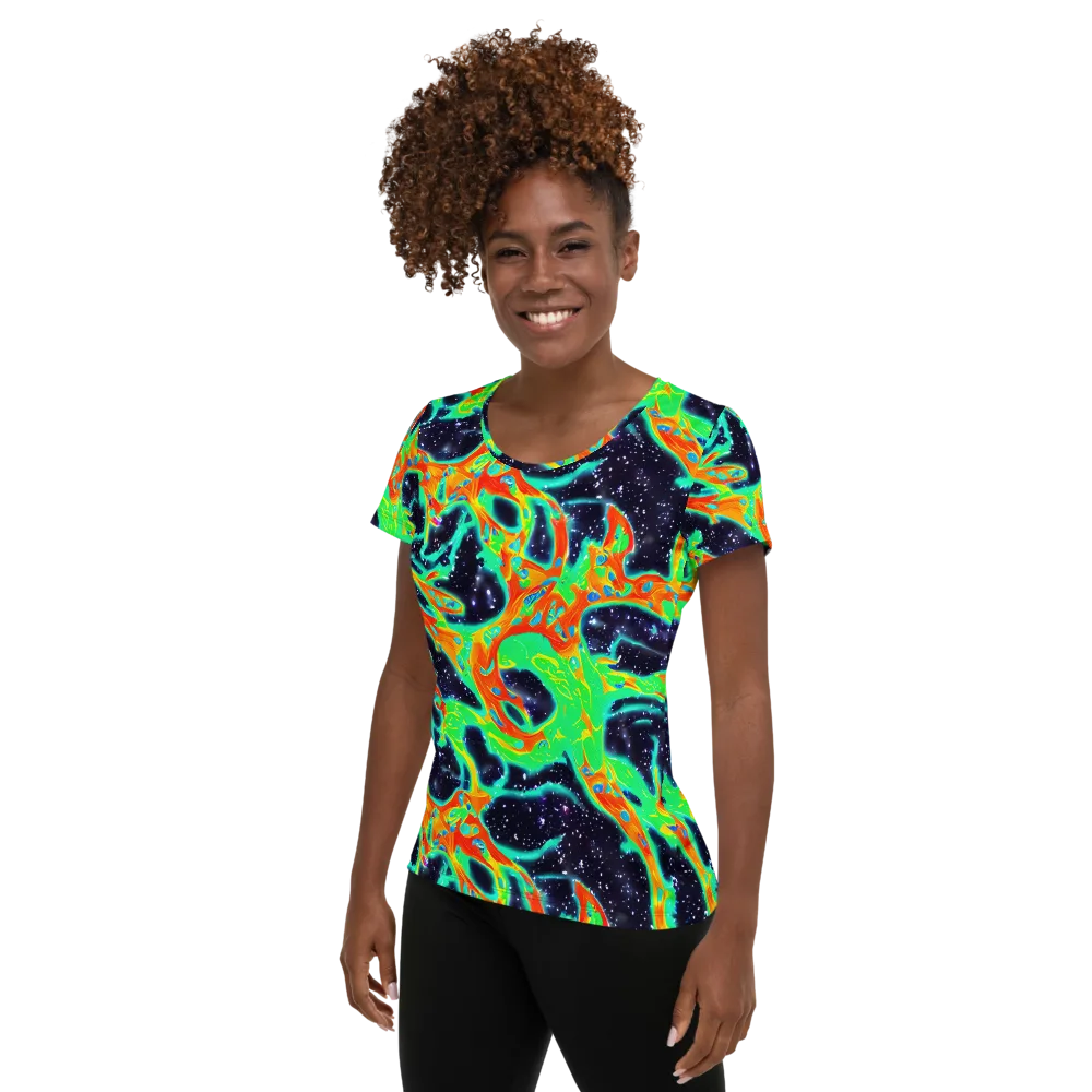 Deep Space Daydream on Women's Athletic T-Shirt — Left