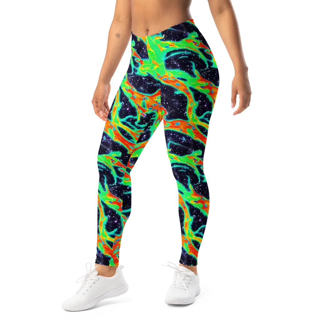 Deep Space Daydream on Leggings — Left Front