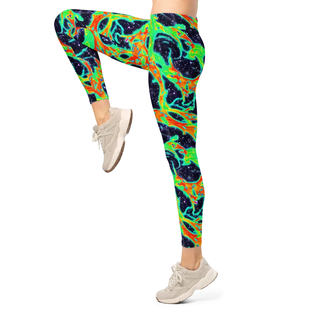 Deep Space Daydream on Leggings — Left