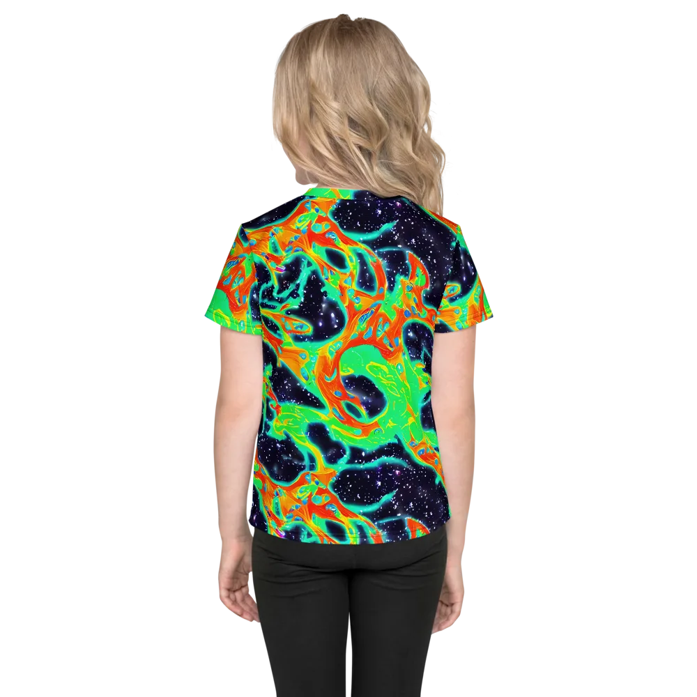 Deep Space Daydream on Kids Crew Neck T-Shirt — Back