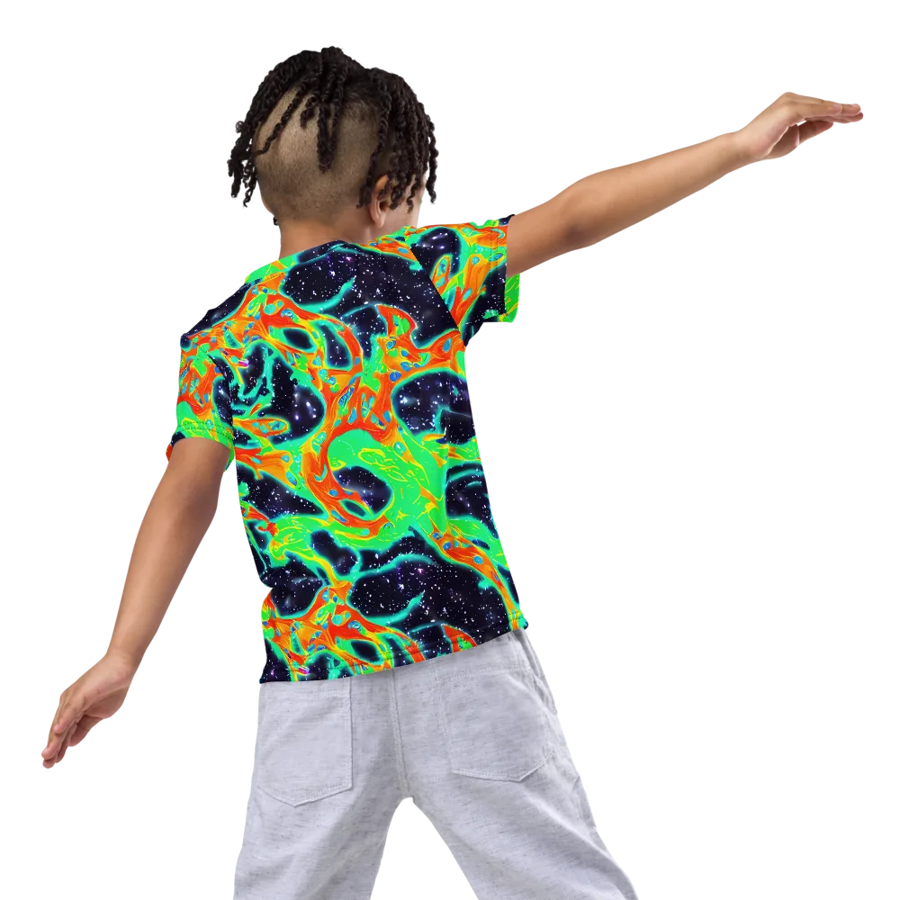 Deep Space Daydream on Kids Crew Neck T-Shirt — Back