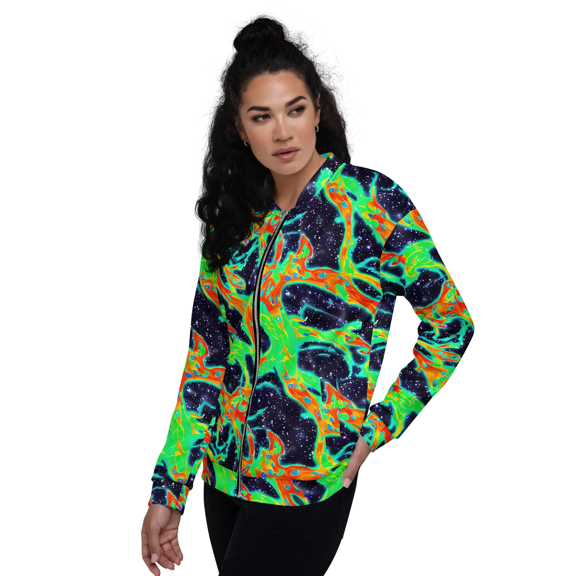 Deep Space Daydream on Bomber Jacket — Left