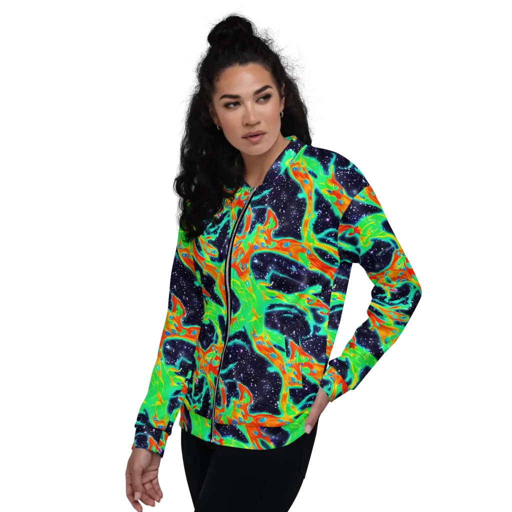 Deep Space Daydream on Bomber Jacket — Left