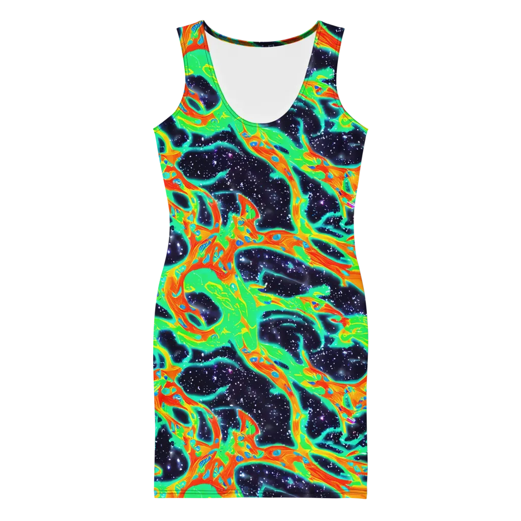 Deep Space Daydream on Bodycon Dress — Front
