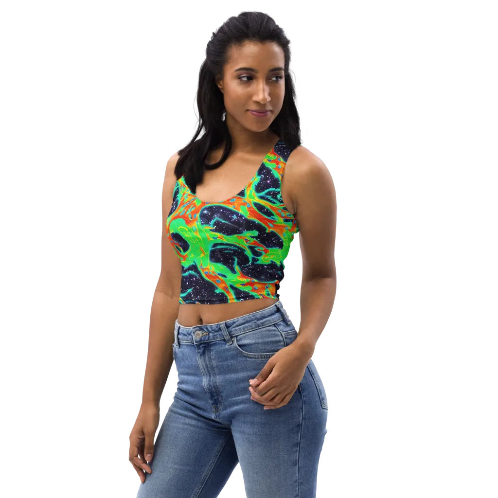 Deep Space Daydream on Crop Top — Left Front