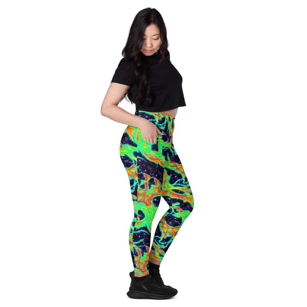 Deep Space Daydream on Leggings with Pockets — Right