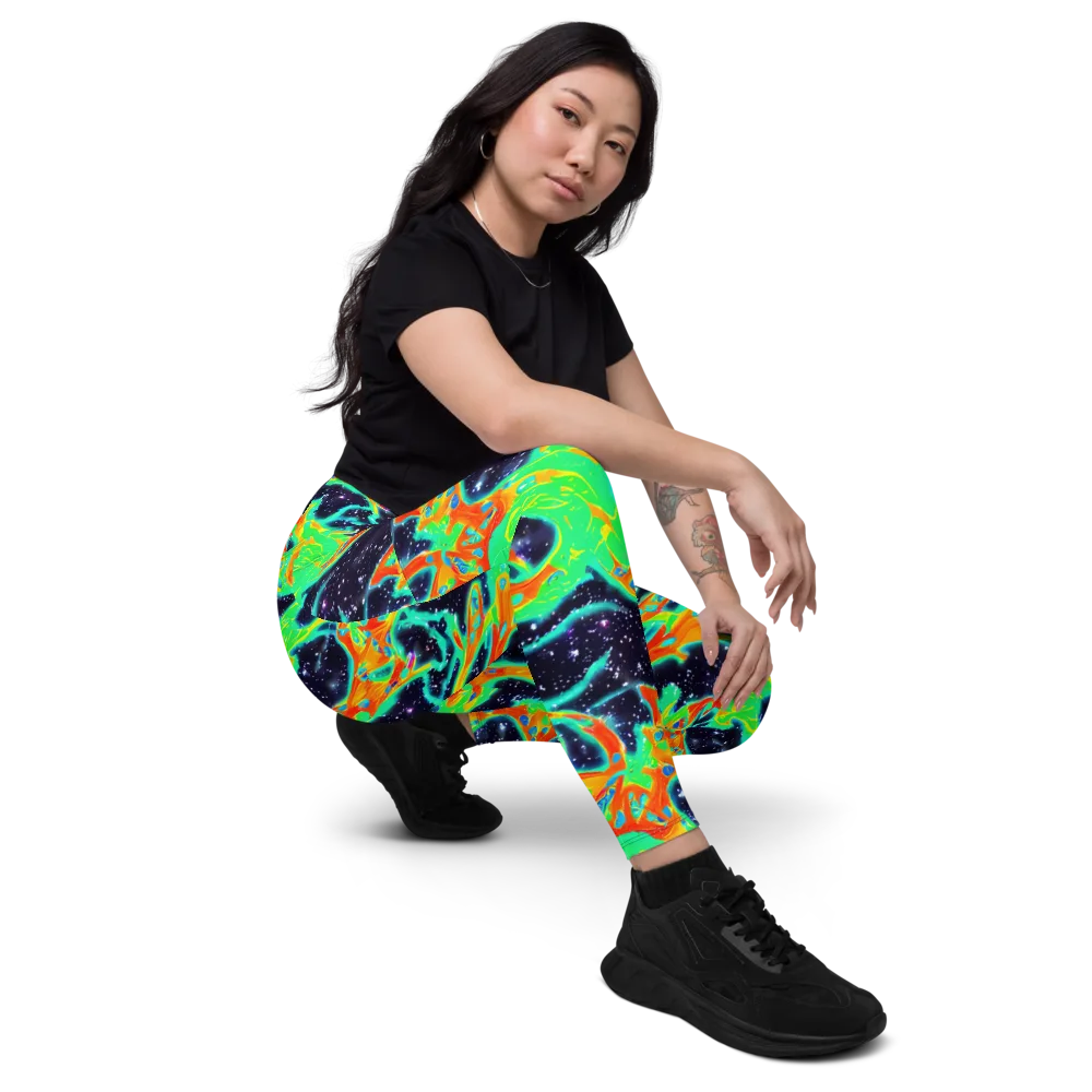 Deep Space Daydream on Leggings with Pockets — Right Front