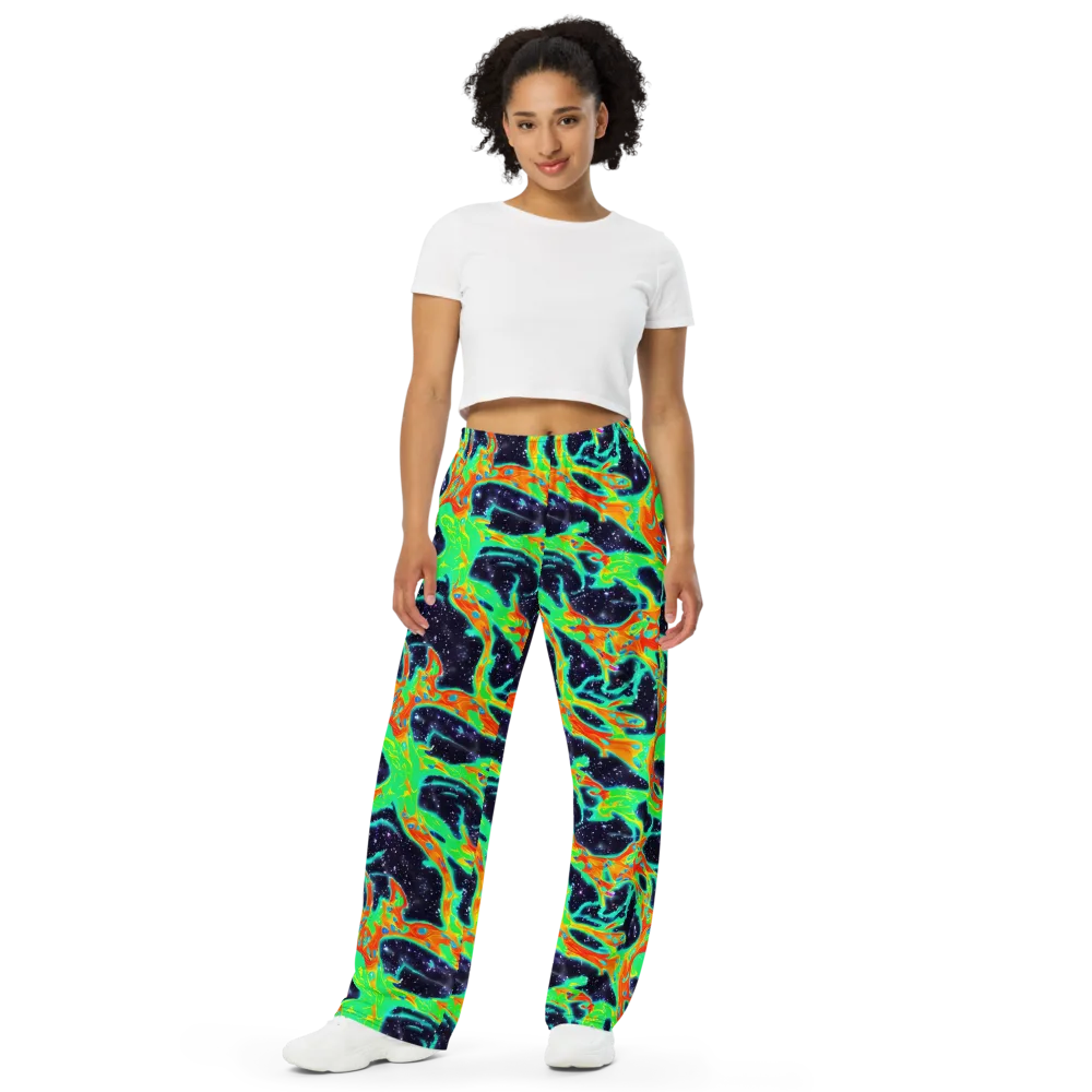 Deep Space Daydream on Wide-Leg Pants — Front
