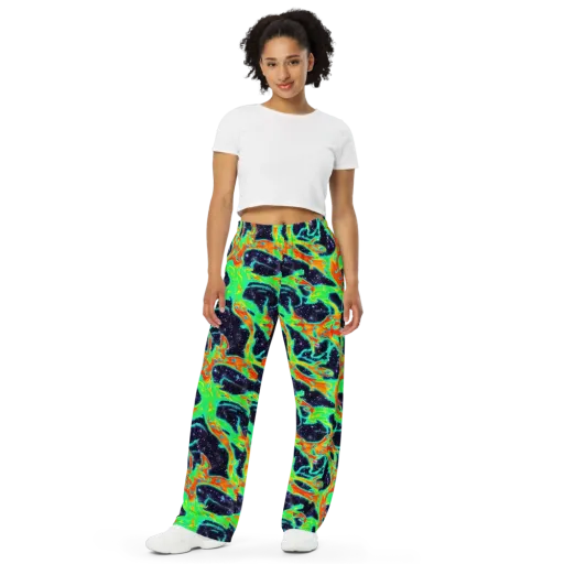 Deep Space Daydream on a Wide-Leg Pants