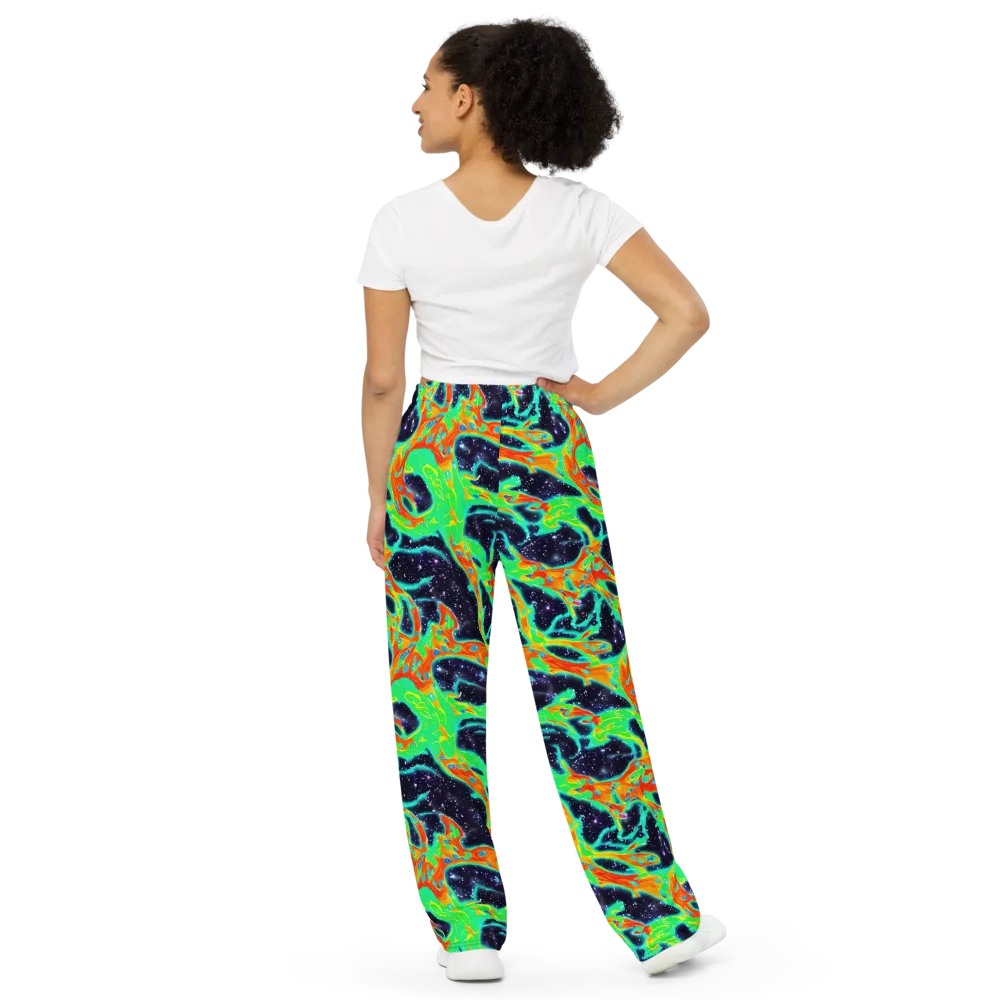 Deep Space Daydream on Wide-Leg Pants — Back