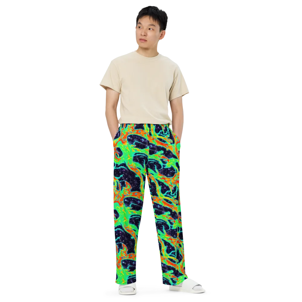 Deep Space Daydream on Wide-Leg Pants — Front