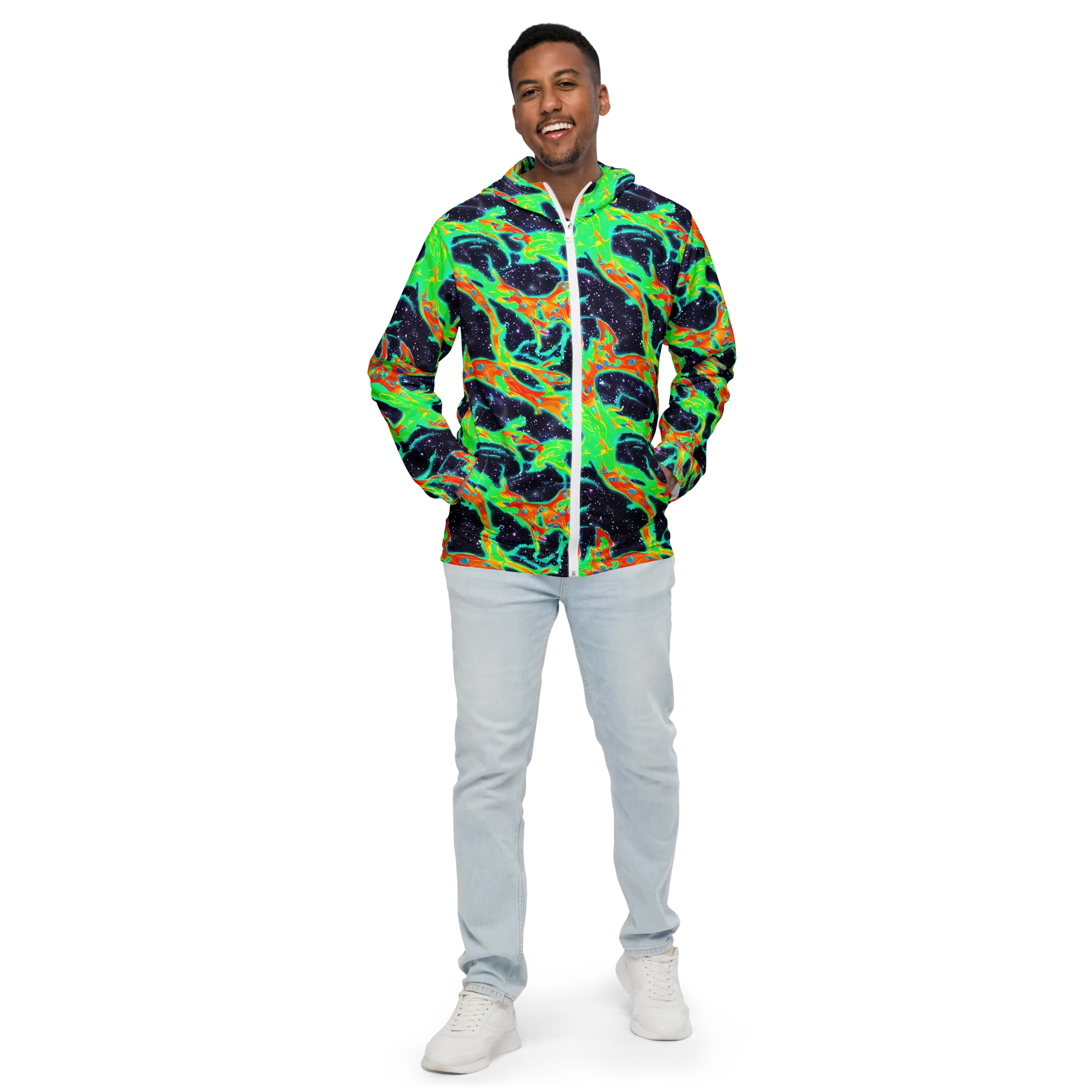 Deep Space Daydream on Men's Windbreaker — Front