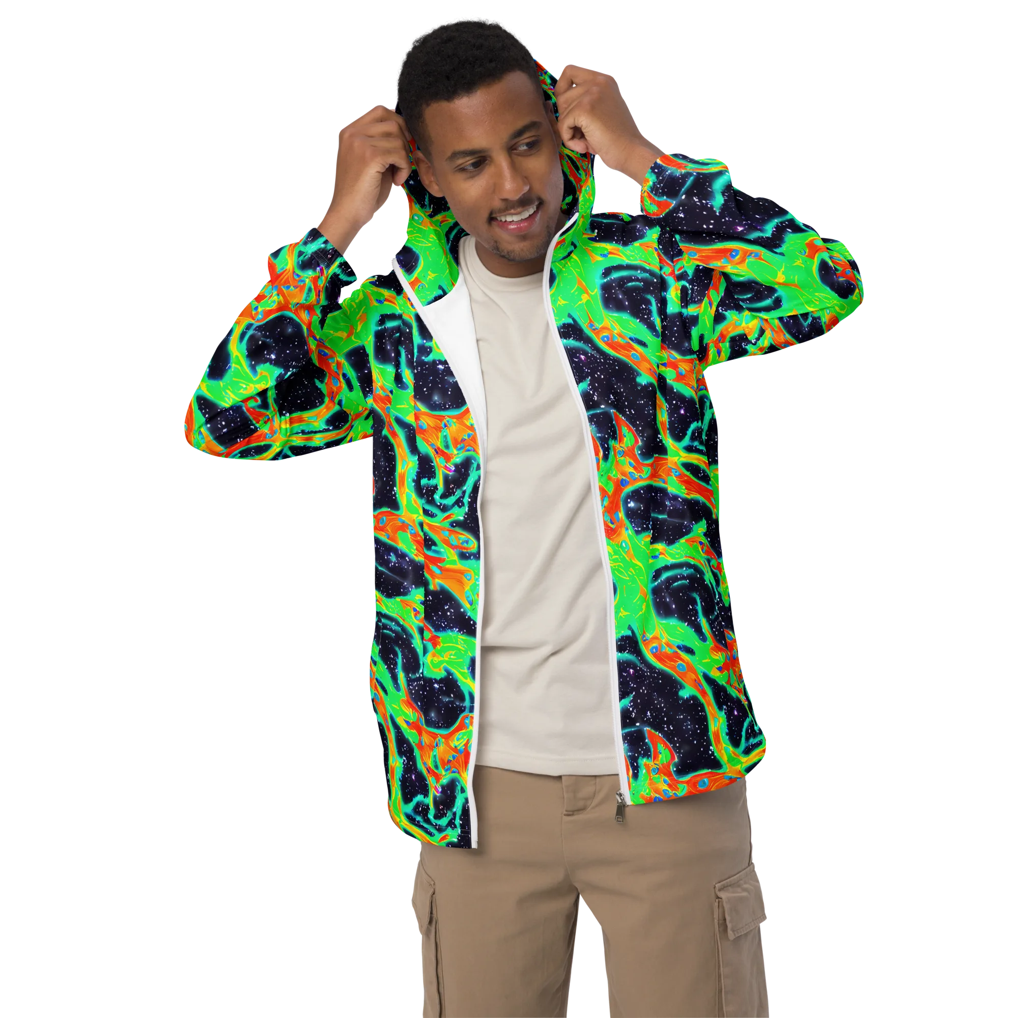 Deep Space Daydream on Men's Windbreaker — Front