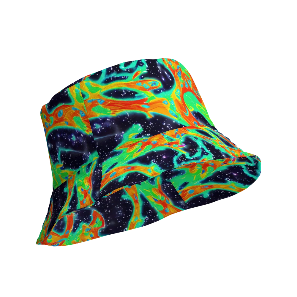 Deep Space Daydream on Reversible Bucket Hat — Product details Outside