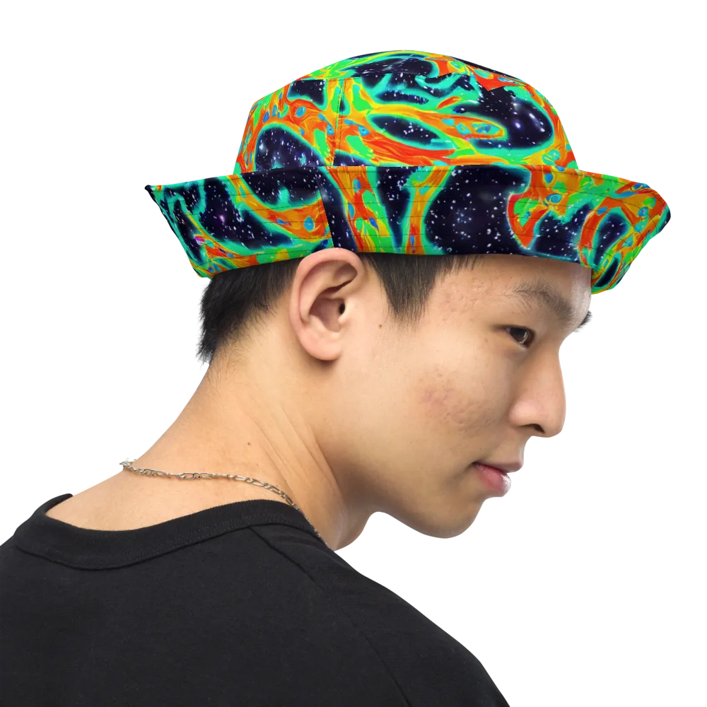 Deep Space Daydream on Reversible Bucket Hat — Right Outside