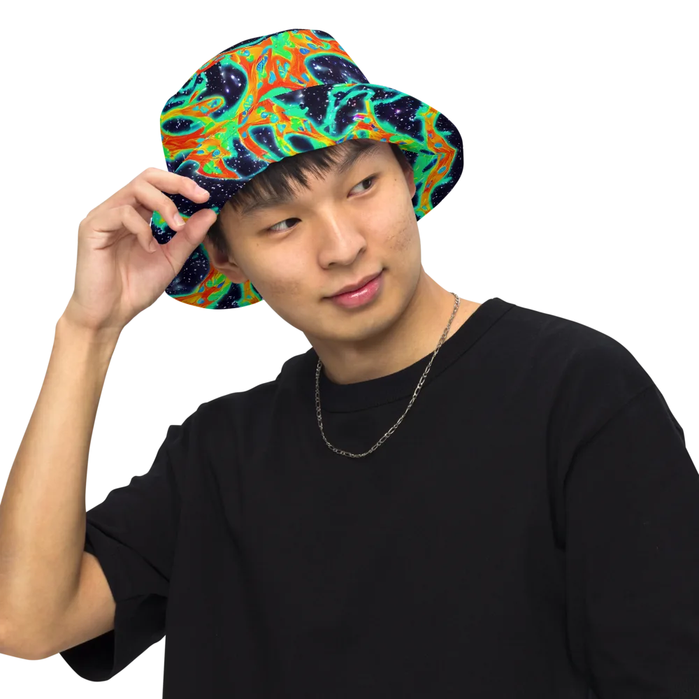 Deep Space Daydream on Reversible Bucket Hat — Front Inside